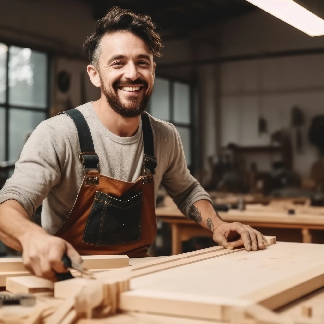 carpenter at work dependent on good vision to keep him safe at work