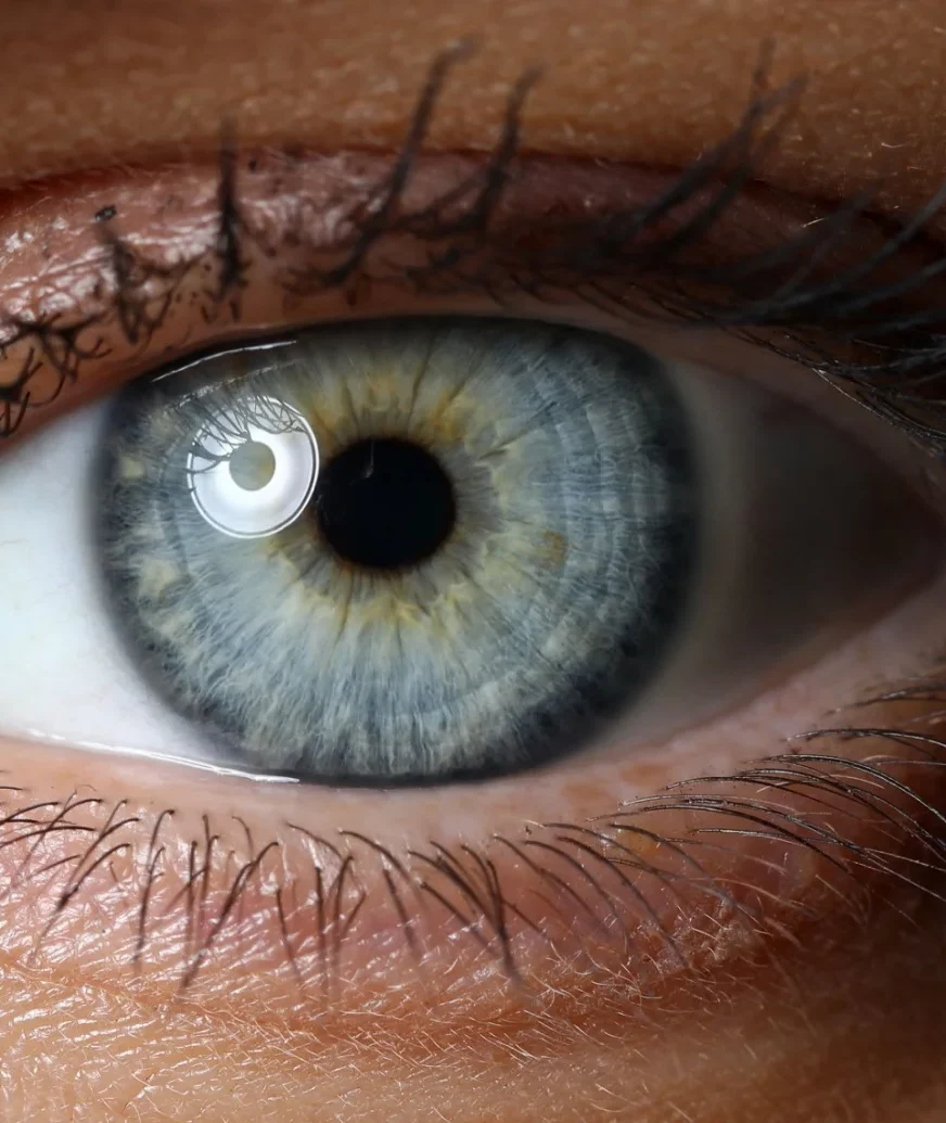 blue green eye up close