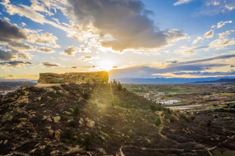 Scenic view of Castle Rock, Colorado, home to Skyline LASIK